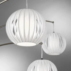 3-Lite Arch Lamp, Vinyl Shades - 93