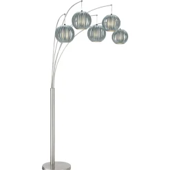 5-Lite Arch Lamp, Vinyl Shades - 90"H