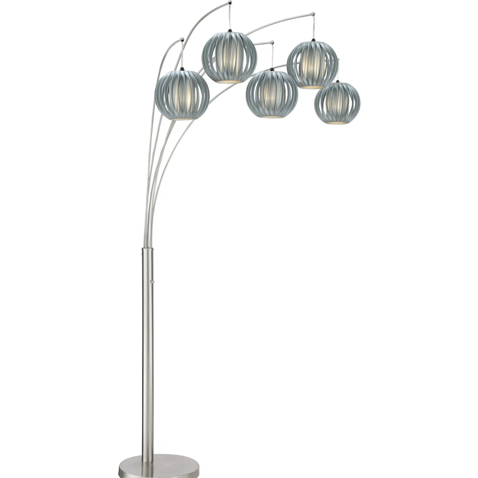 5-Lite Arch Lamp, Vinyl Shades - 90"H