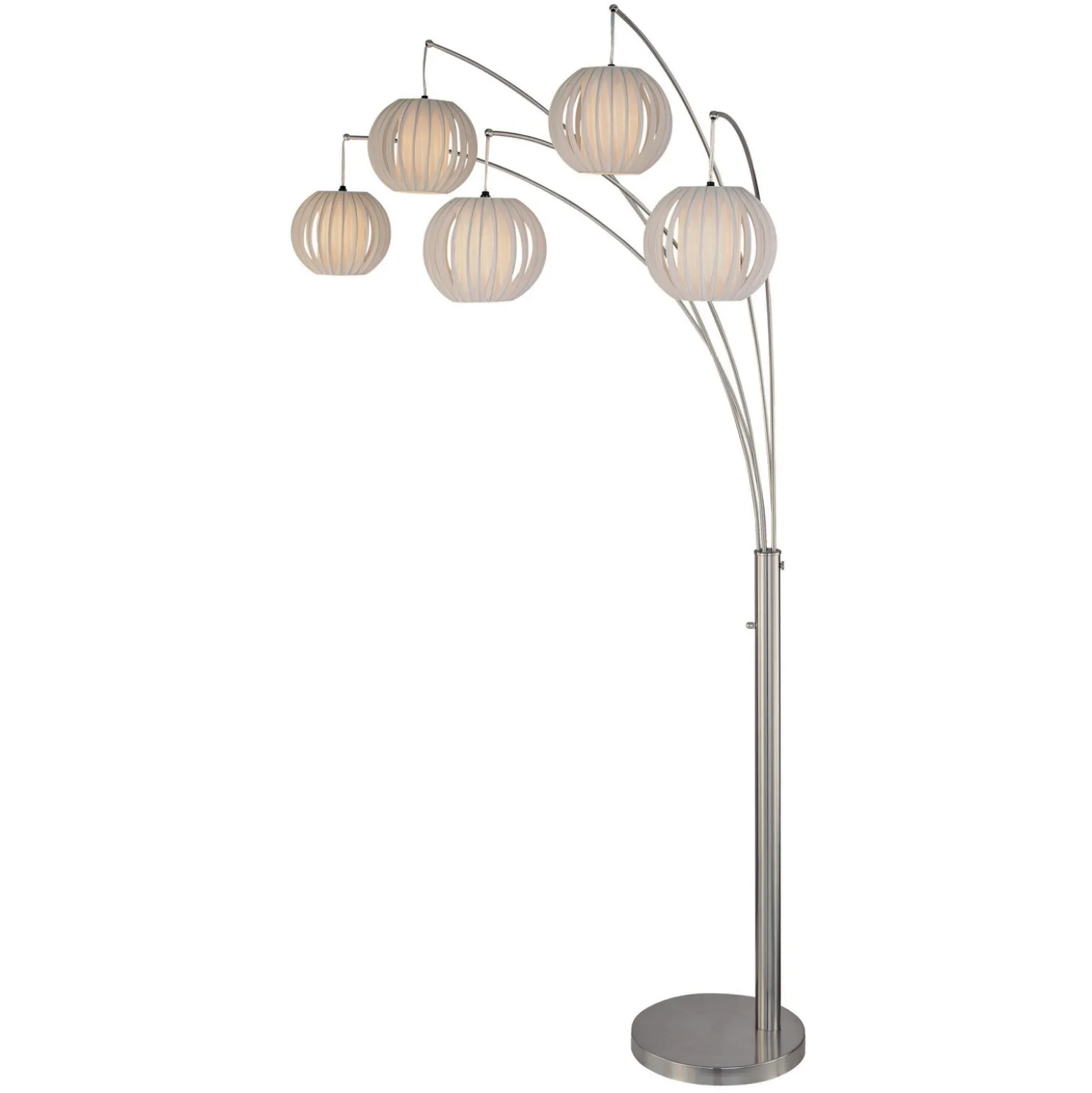 5-Lite Arch Lamp, Vinyl Shades - 90"H
