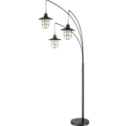 3-Lite Arch Lantern Floor Lamp - 89"H