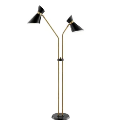 2-Lite Floor Lamp, Brass - 60