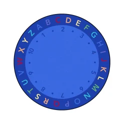 Lively Letters 7'7" Round Area Rug