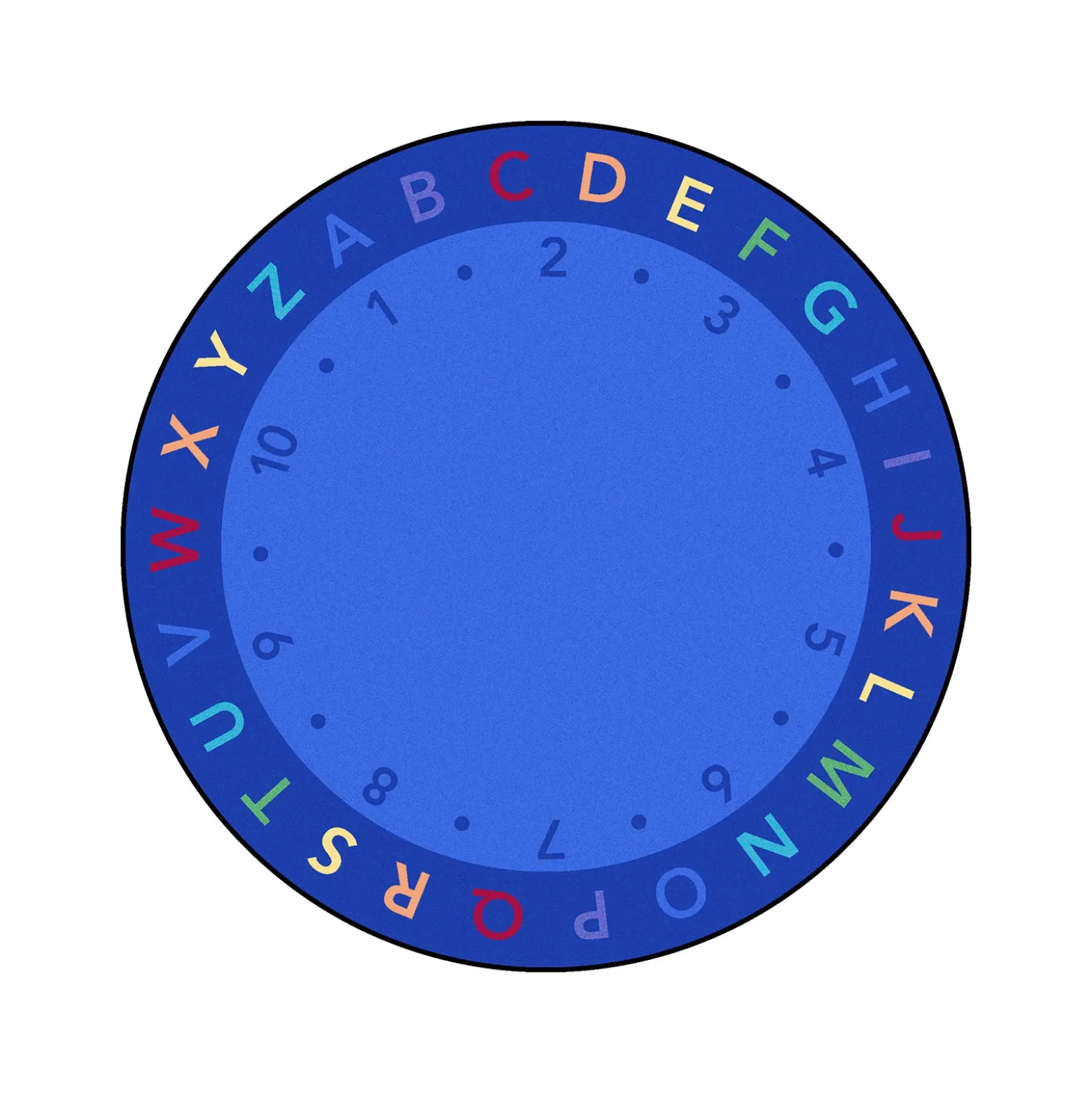 Lively Letters 7'7" Round Area Rug