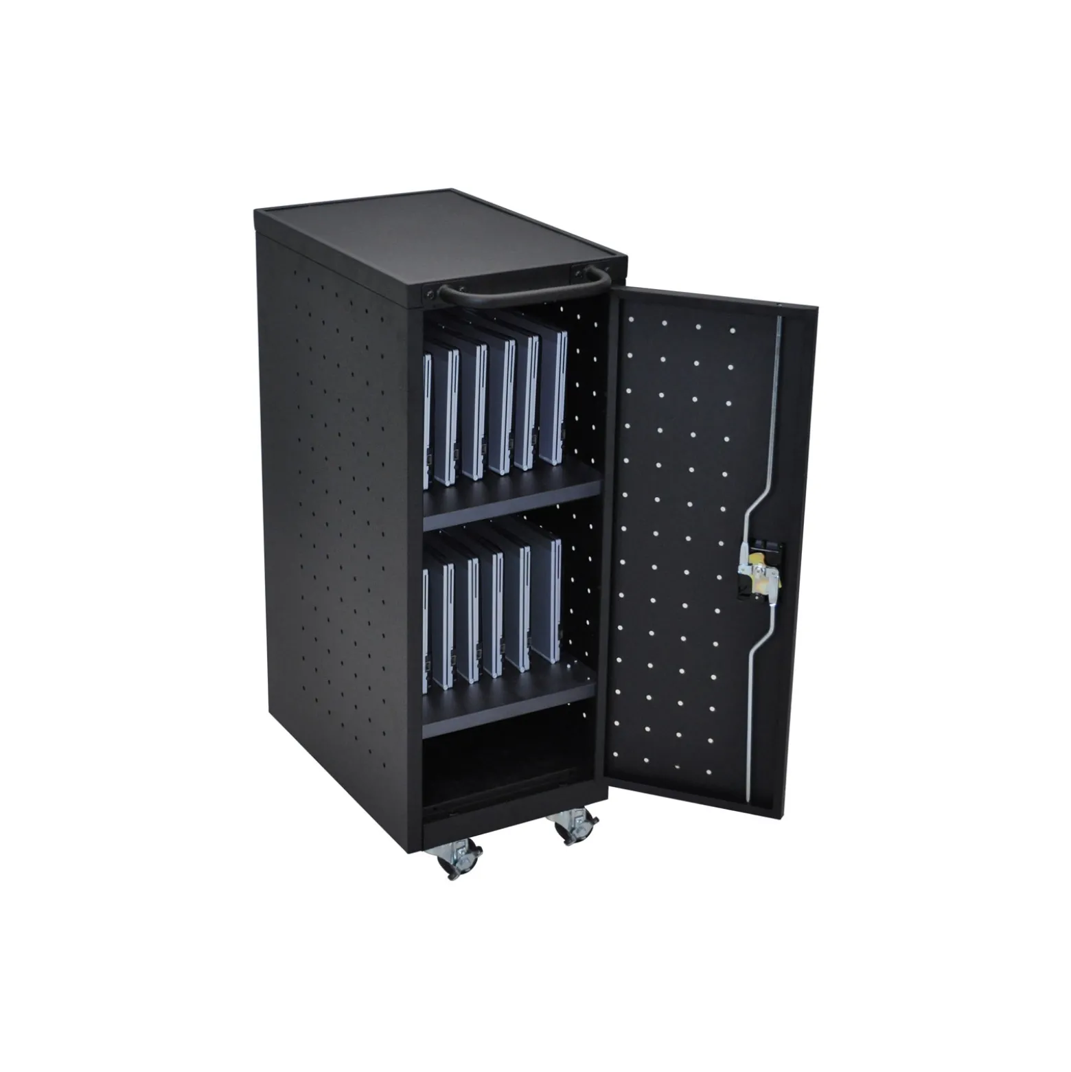 Locking 12 Tablet Mobile Charging Cart - 39.625"H