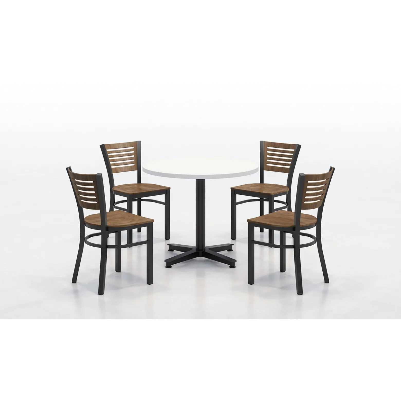 Loft Breakroom Standard Height Table and Four Chair Set