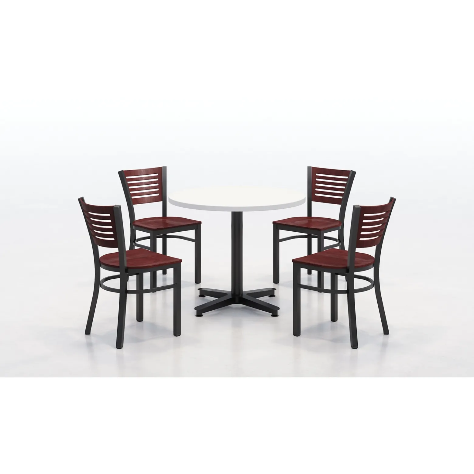 Loft Breakroom Standard Height Table and Four Chair Set