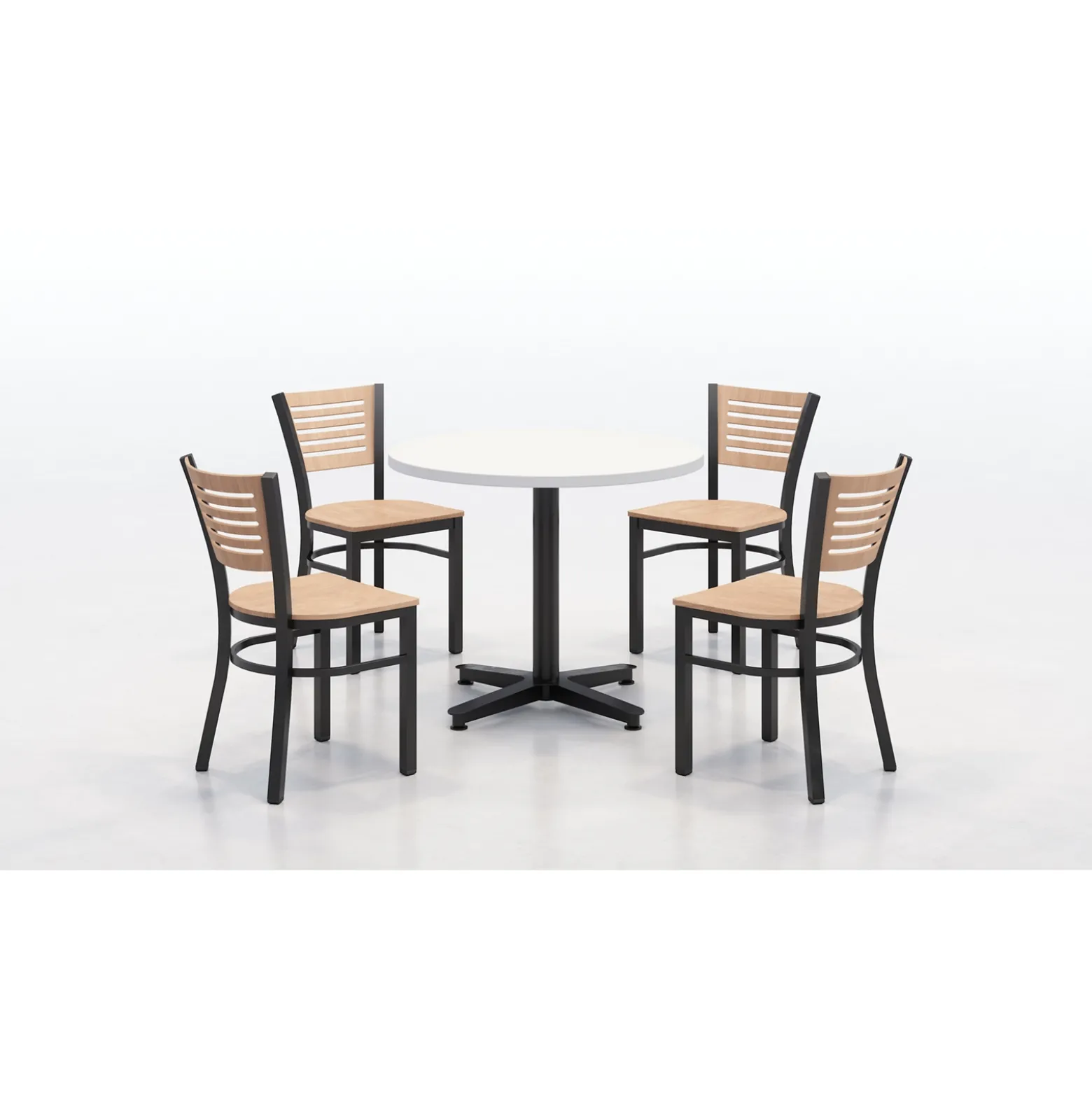 Loft Breakroom Standard Height Table and Four Chair Set