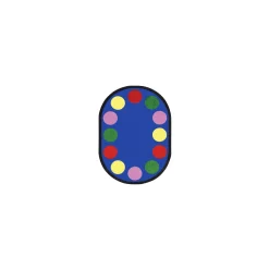 Lots of Dots 5'4" x 7'8" Oval Area Rug