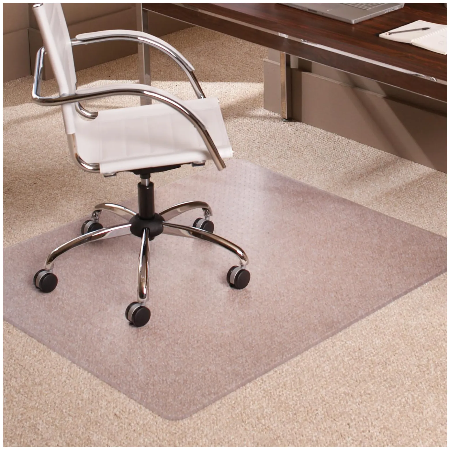 Low Pile Chair Mat 46"W x 60"D for Carpet Floors