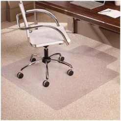 Low Pile Chair Mat 45"W x 53"D with Lip for Carpet Floors
