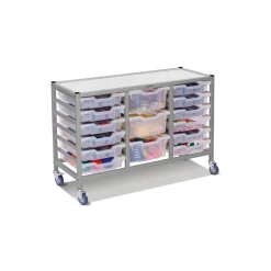 Low Triple Storage Cart w/ Trays