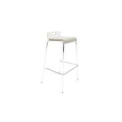 Low-Back Upholstered Bar-Height Stool