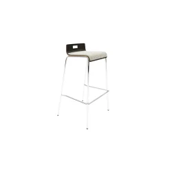 Low-Back Upholstered Bar-Height Stool