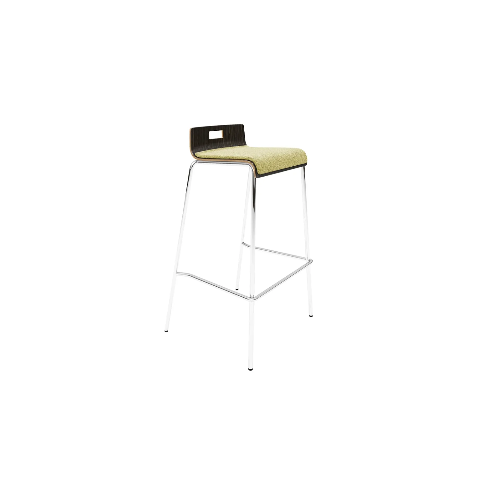 Low-Back Upholstered Bar-Height Stool
