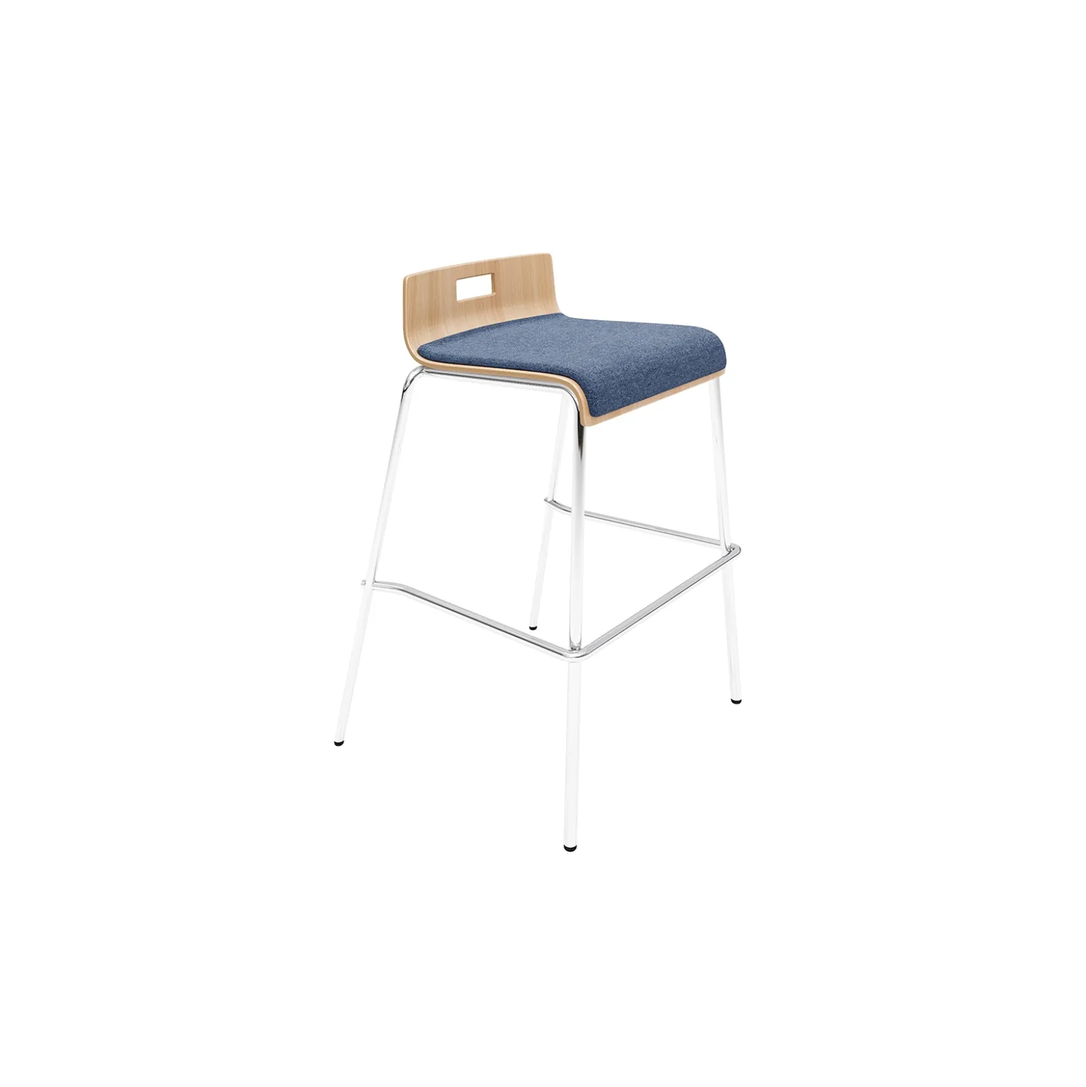 Low-Back Upholstered Counter-Height Stool