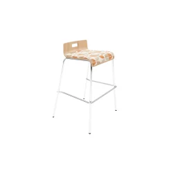Low-Back Upholstered Counter-Height Stool