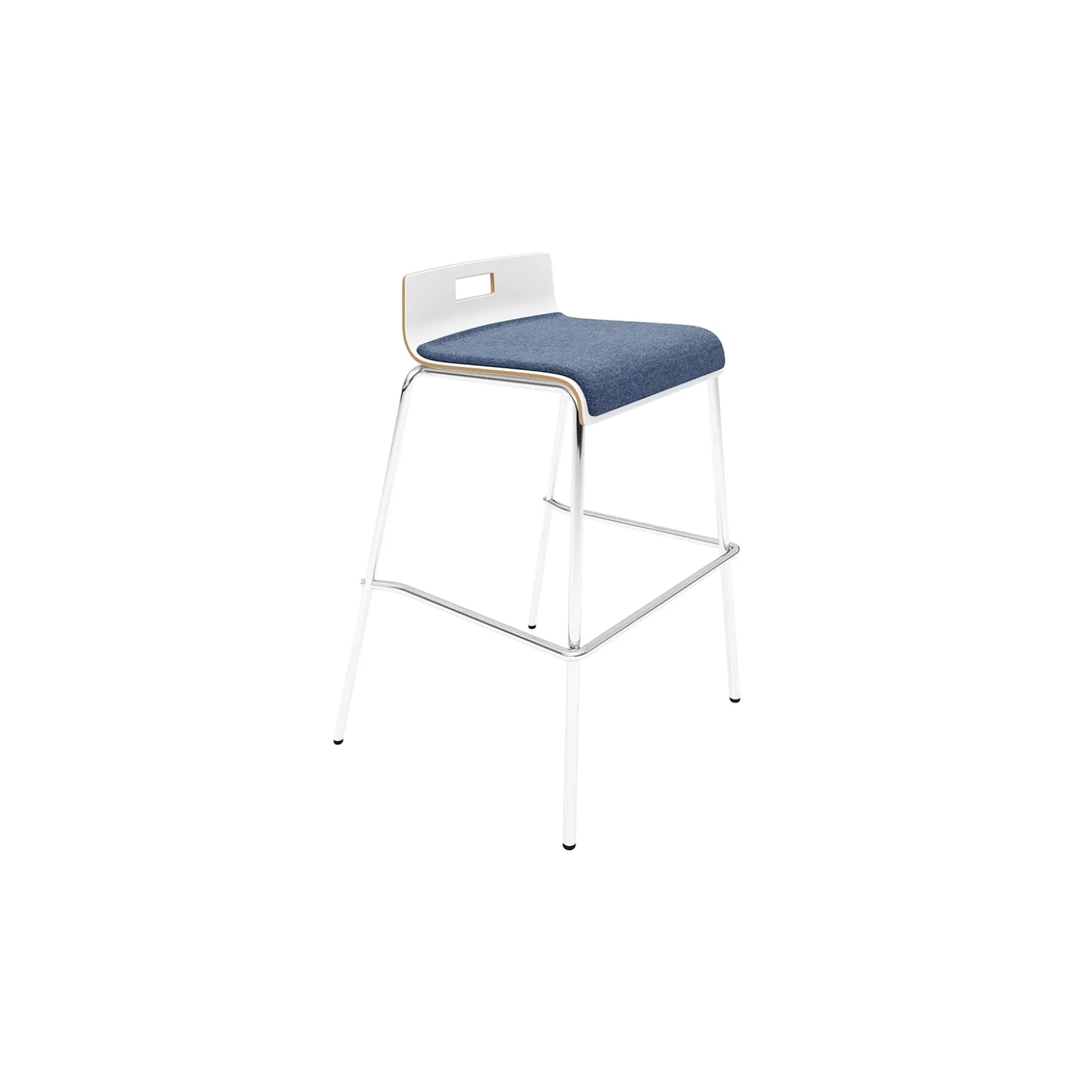 Low-Back Upholstered Counter-Height Stool
