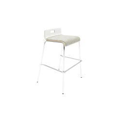 Low-Back Upholstered Counter-Height Stool