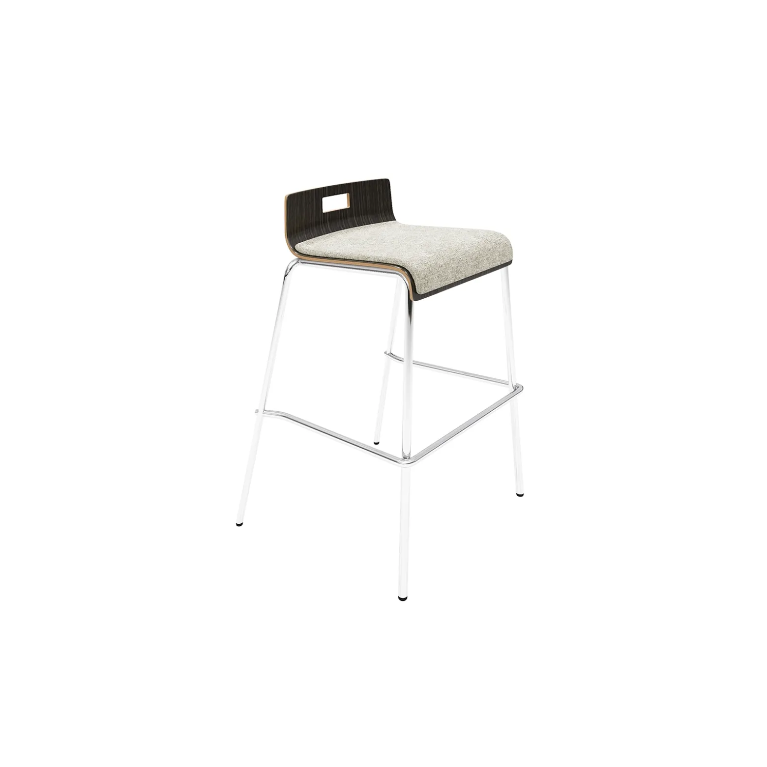 Low-Back Upholstered Counter-Height Stool