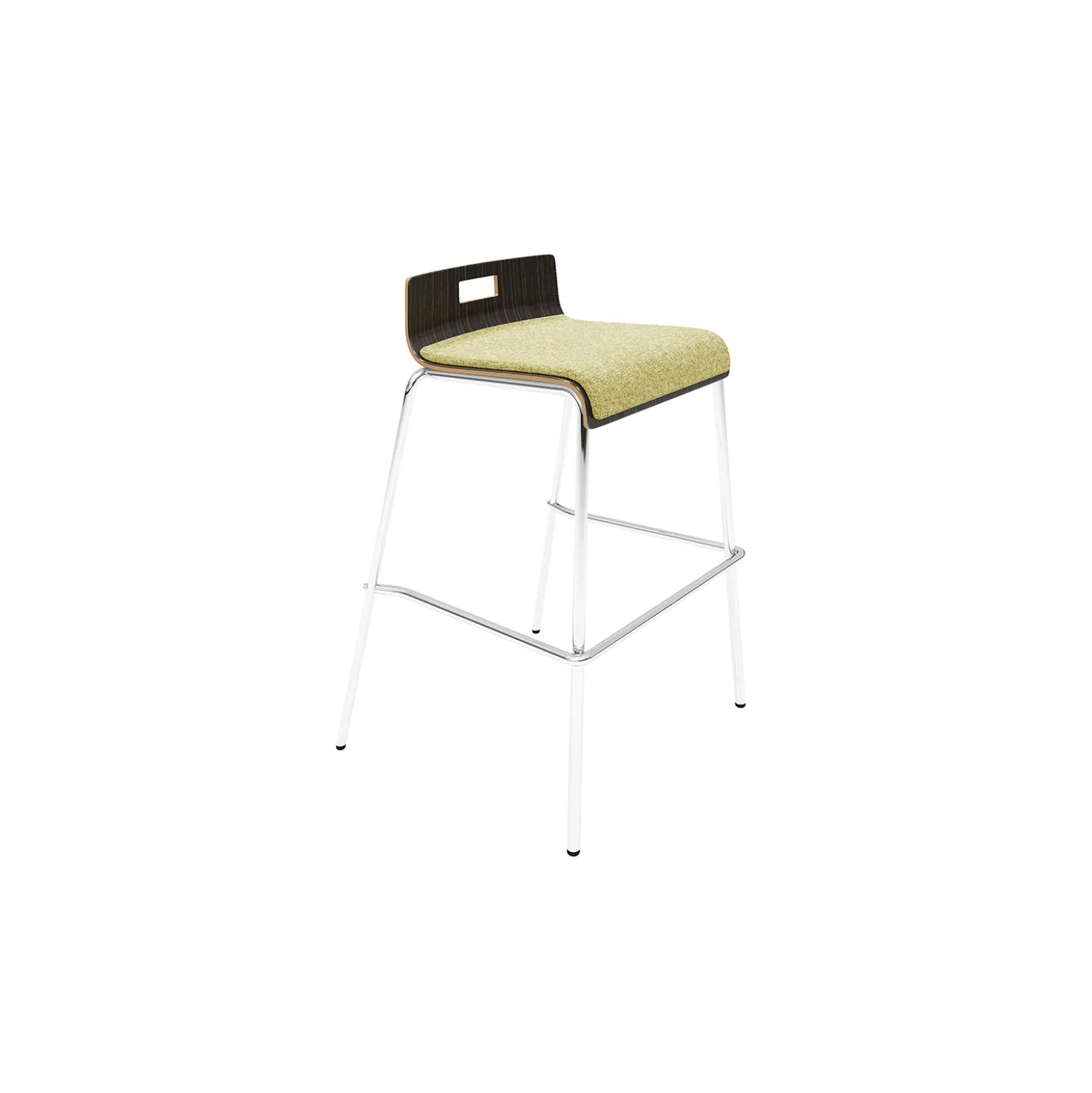 Low-Back Upholstered Counter-Height Stool