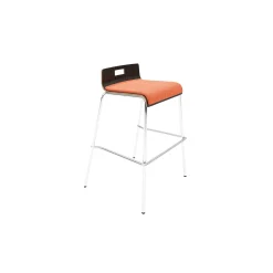 Low-Back Upholstered Counter-Height Stool