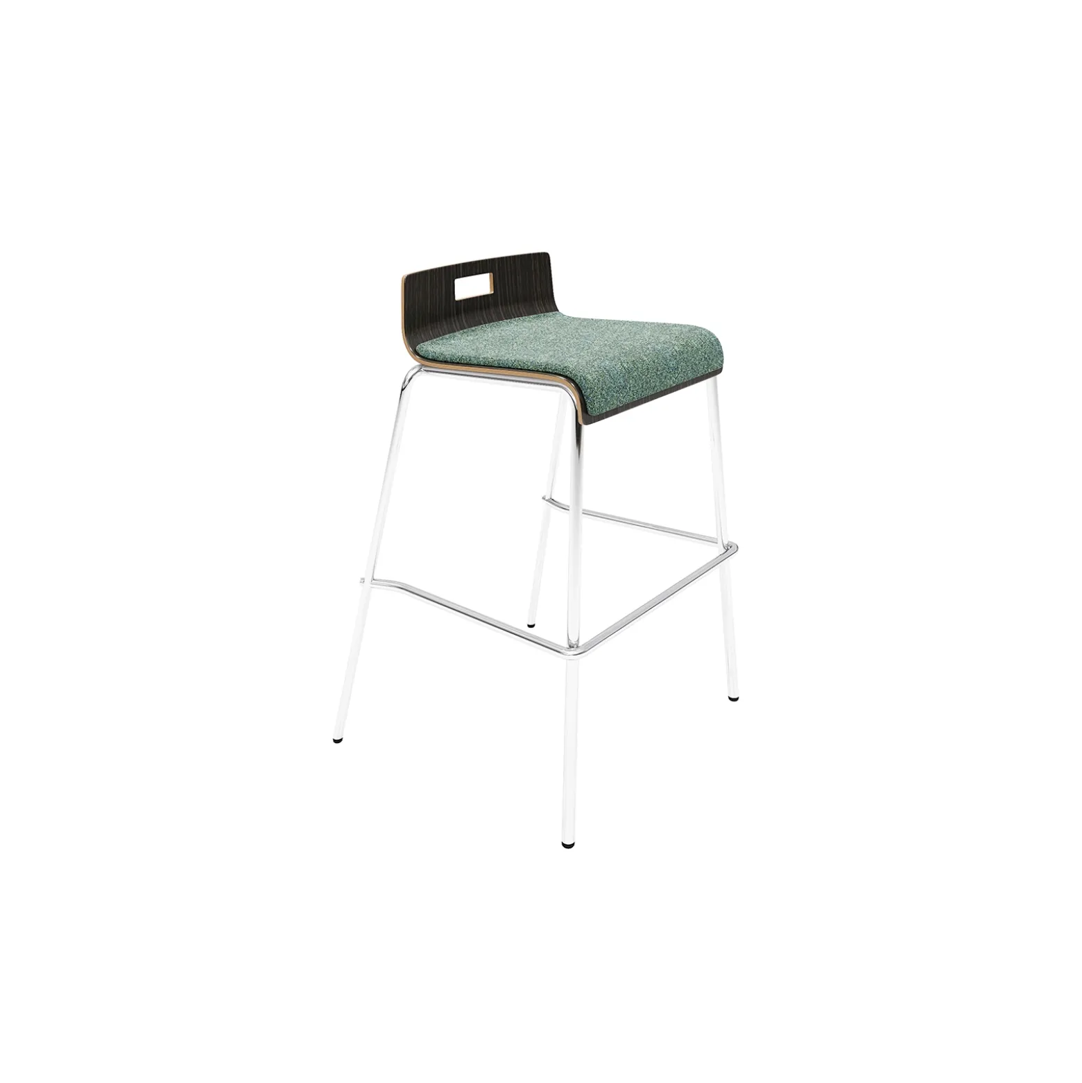 Low-Back Upholstered Counter-Height Stool