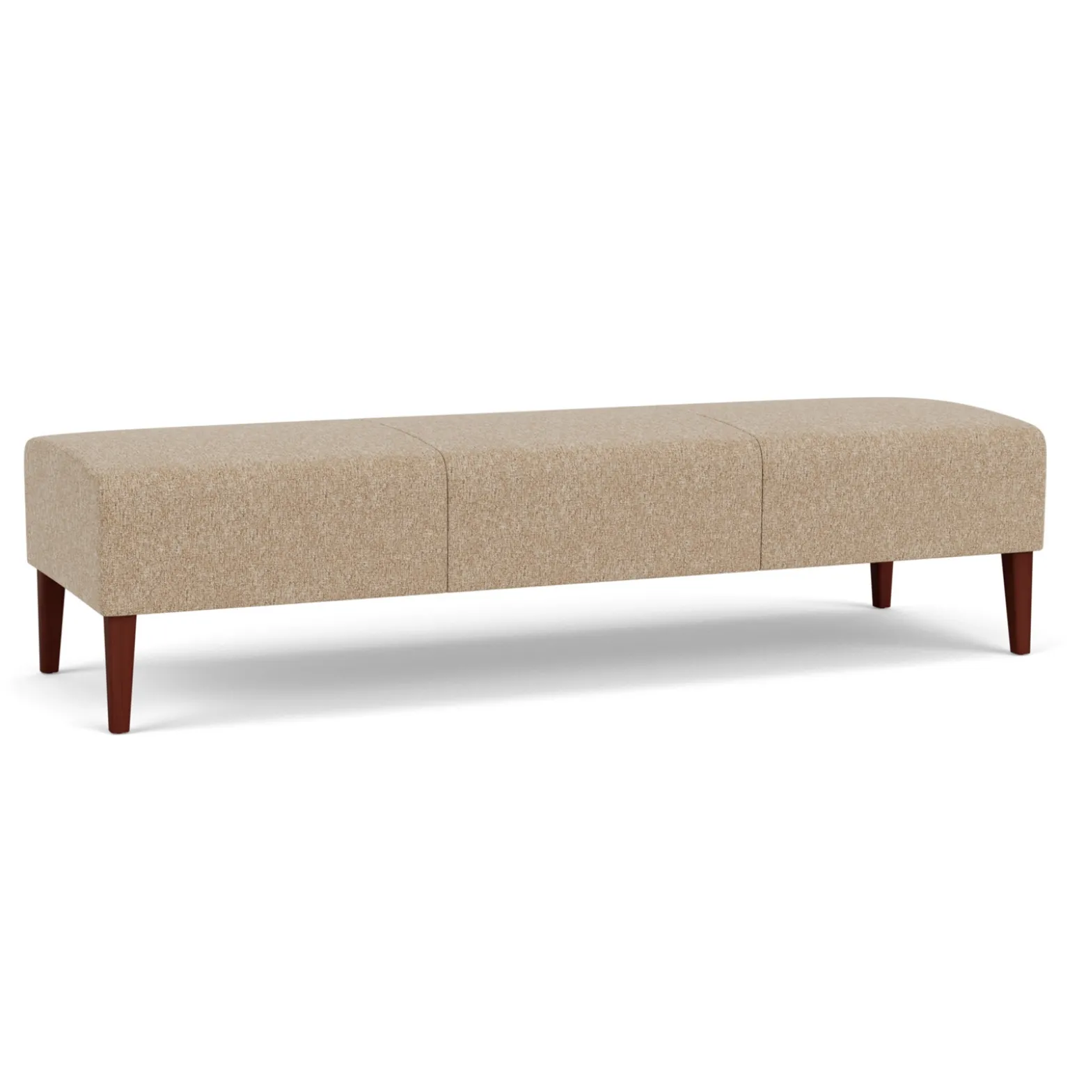 Luxe Standard Fabric Three Seat Bench