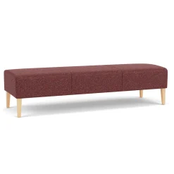 Luxe Standard Fabric Three Seat Bench
