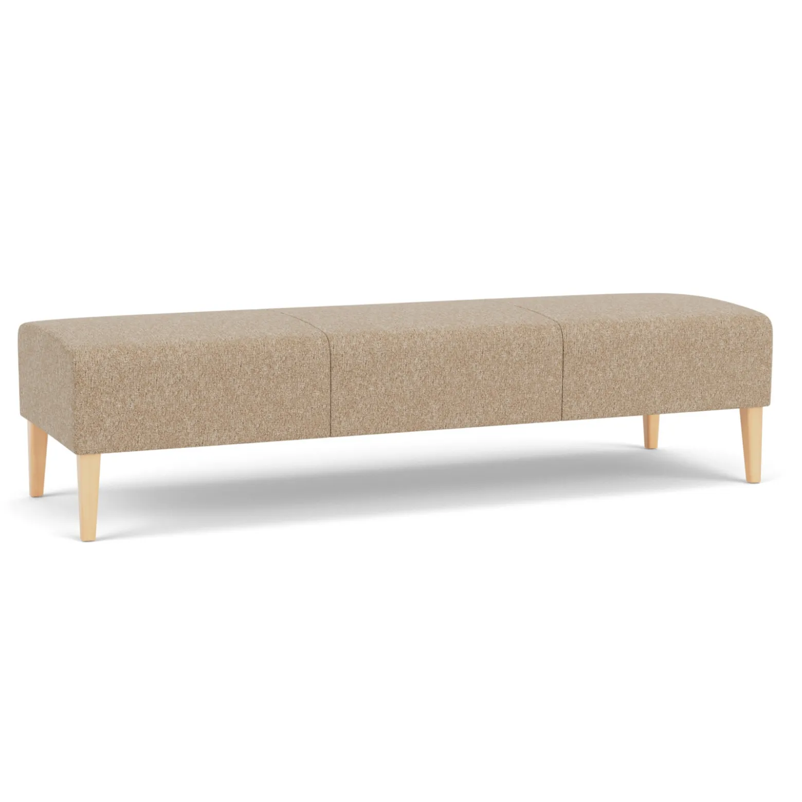 Luxe Standard Fabric Three Seat Bench