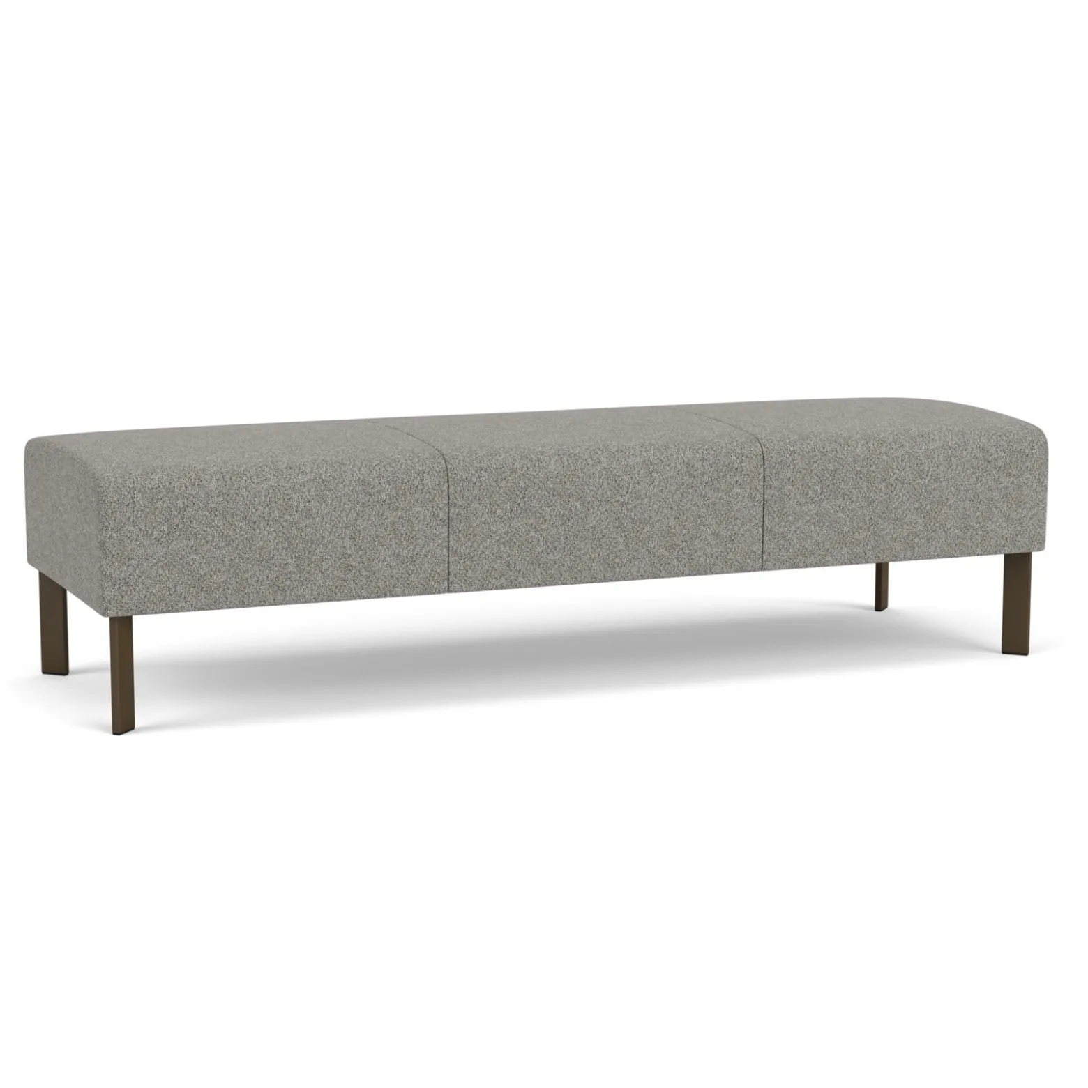 Luxe Standard Fabric Three Seat Bench