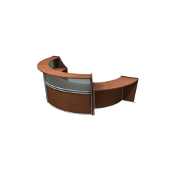 Magellan Three Unit Center ADA Reception Station with Plexiglas Panel