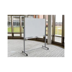 Magnetic Dry-Erase Mobile Whiteboard 48"Wx36"H