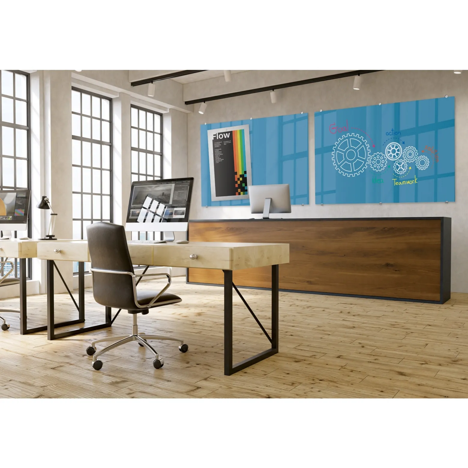 Magnetic Glass Board 4'H x 8'W