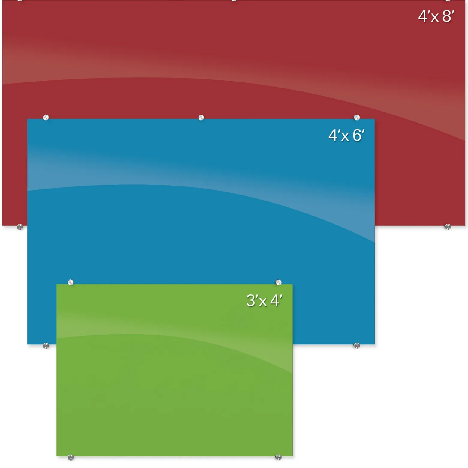 Magnetic Glass Board 4'H x 8'W