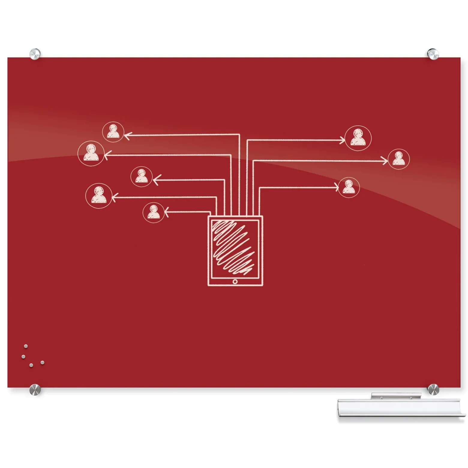 Magnetic Glass Board 3'H x 4'W