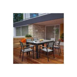 Maine Outdoor Patio Dining Table and Chairs Set - 7 PC