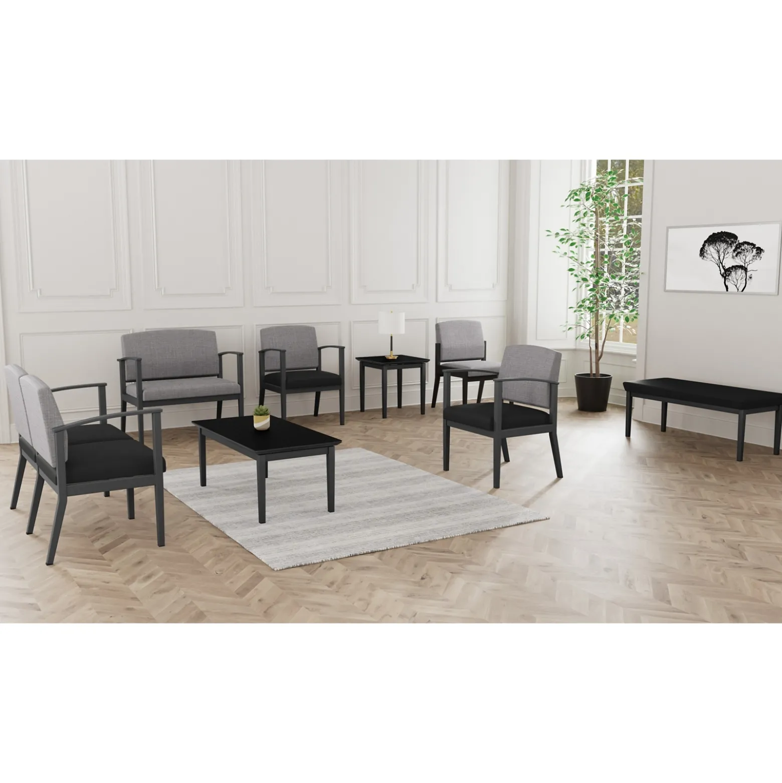 Mason Street Steel 5 Seat Sofa In Premium Upholstery