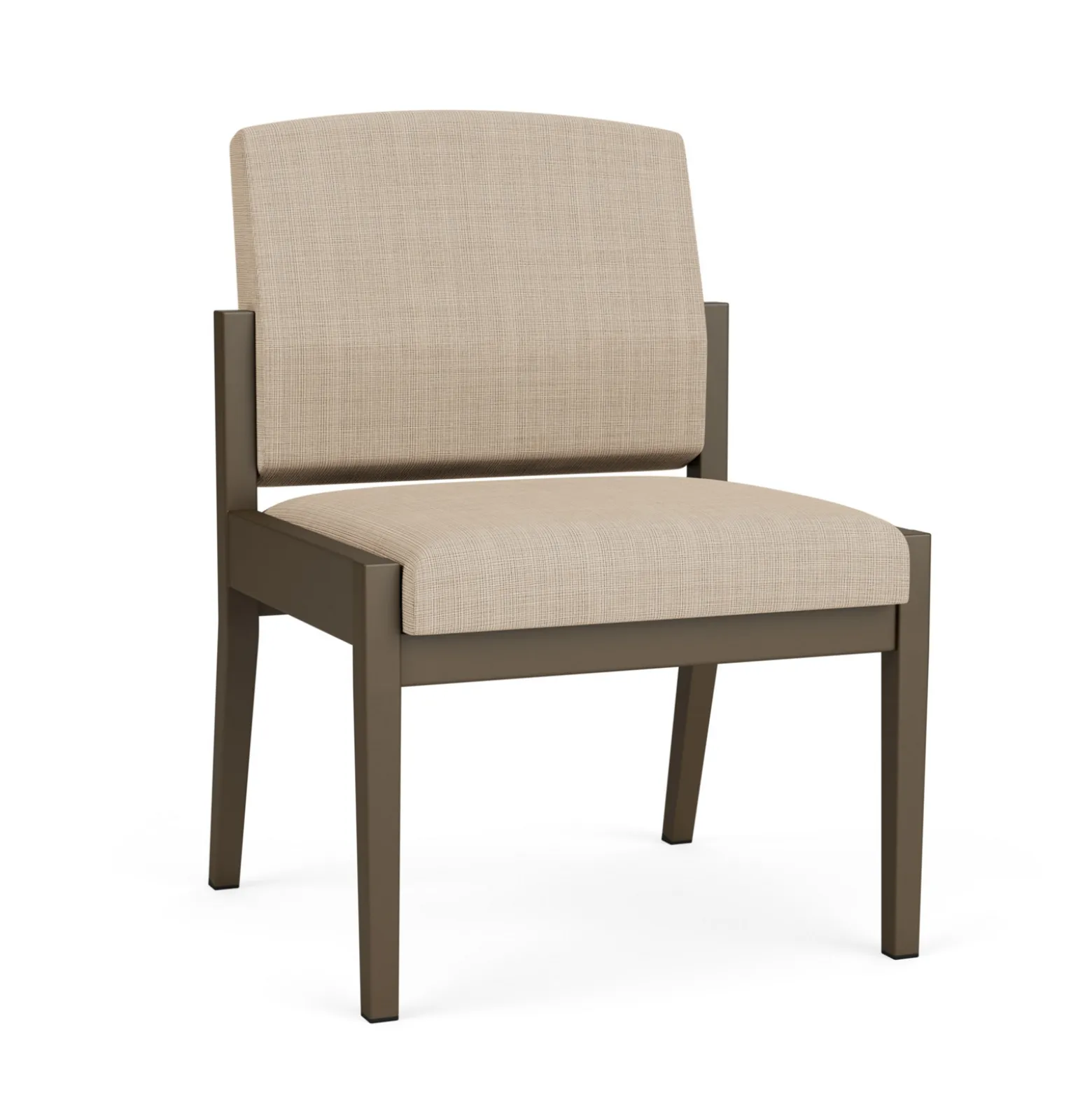 Mason Street Steel Armless Guest Chair In Premium Upholstery