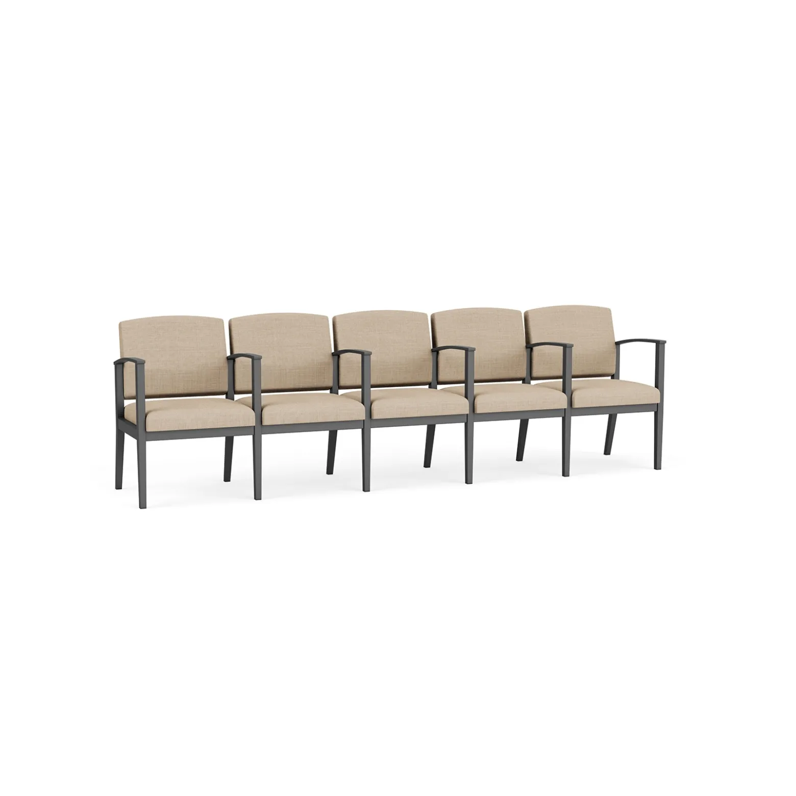 Mason Street Steel 5-Seater With Center Arms In Premium Upholstery