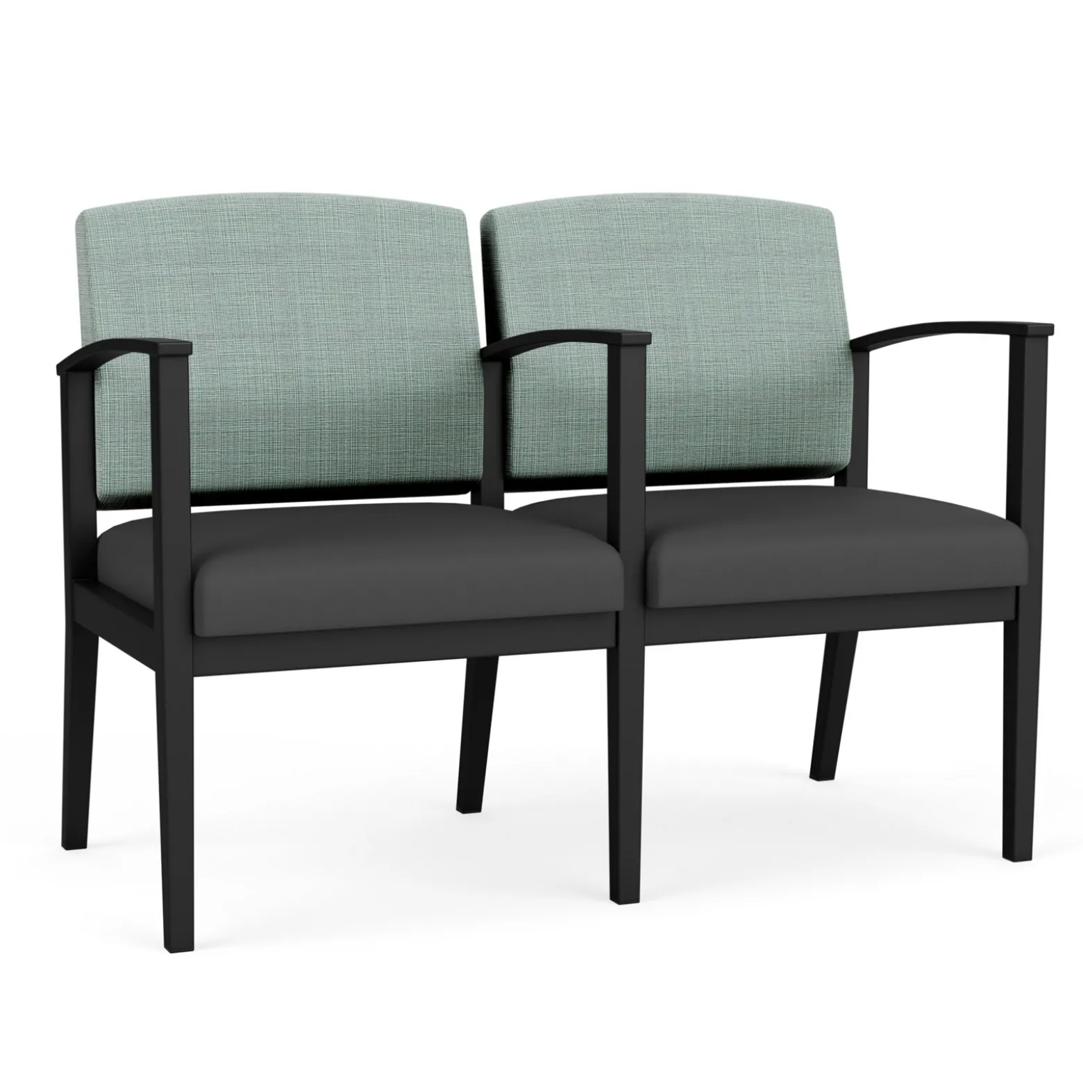 Mason Street Steel 2-Seater With Center Arm In Premium Upholstery