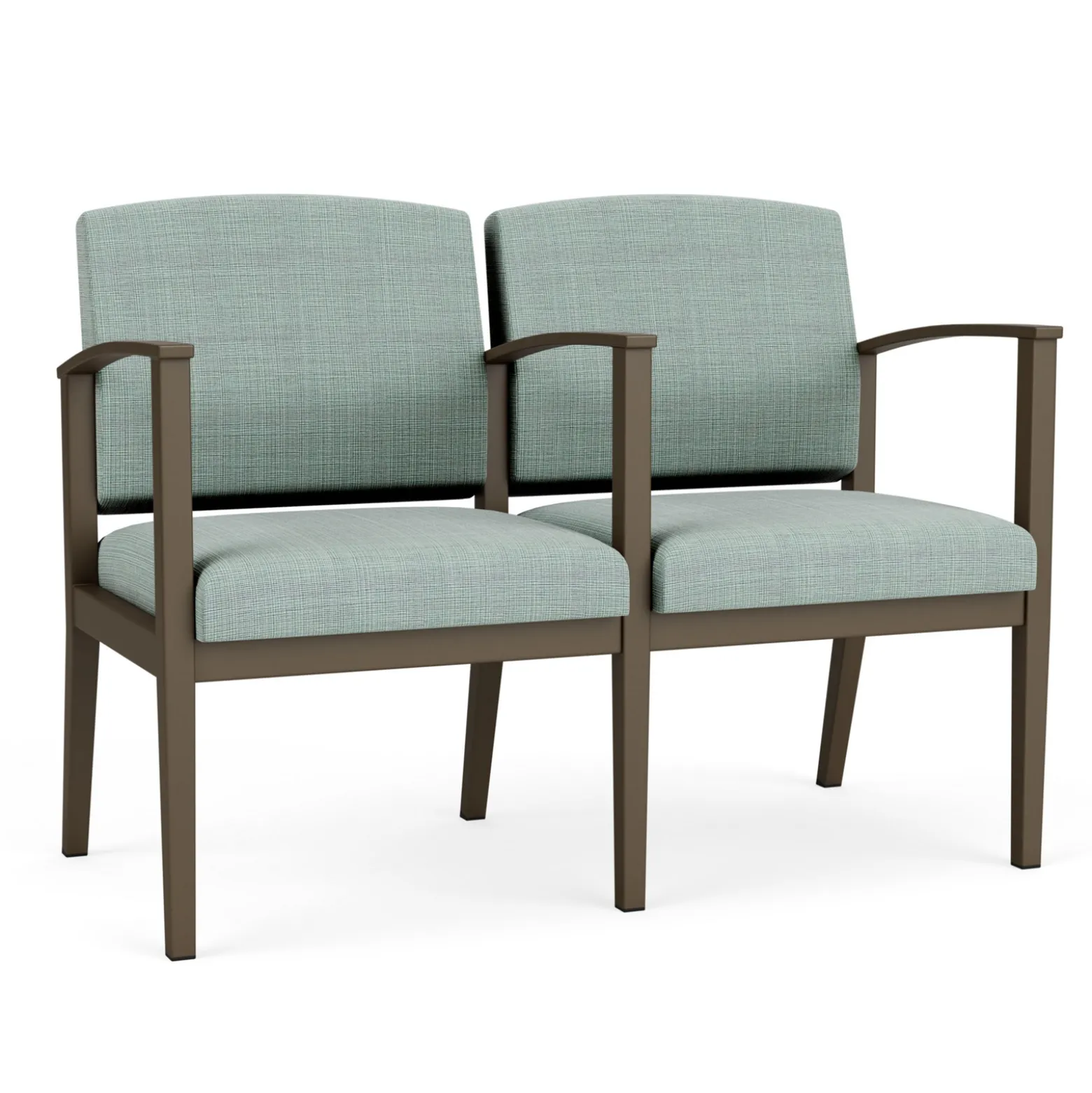 Mason Street Steel 2-Seater With Center Arm In Premium Upholstery