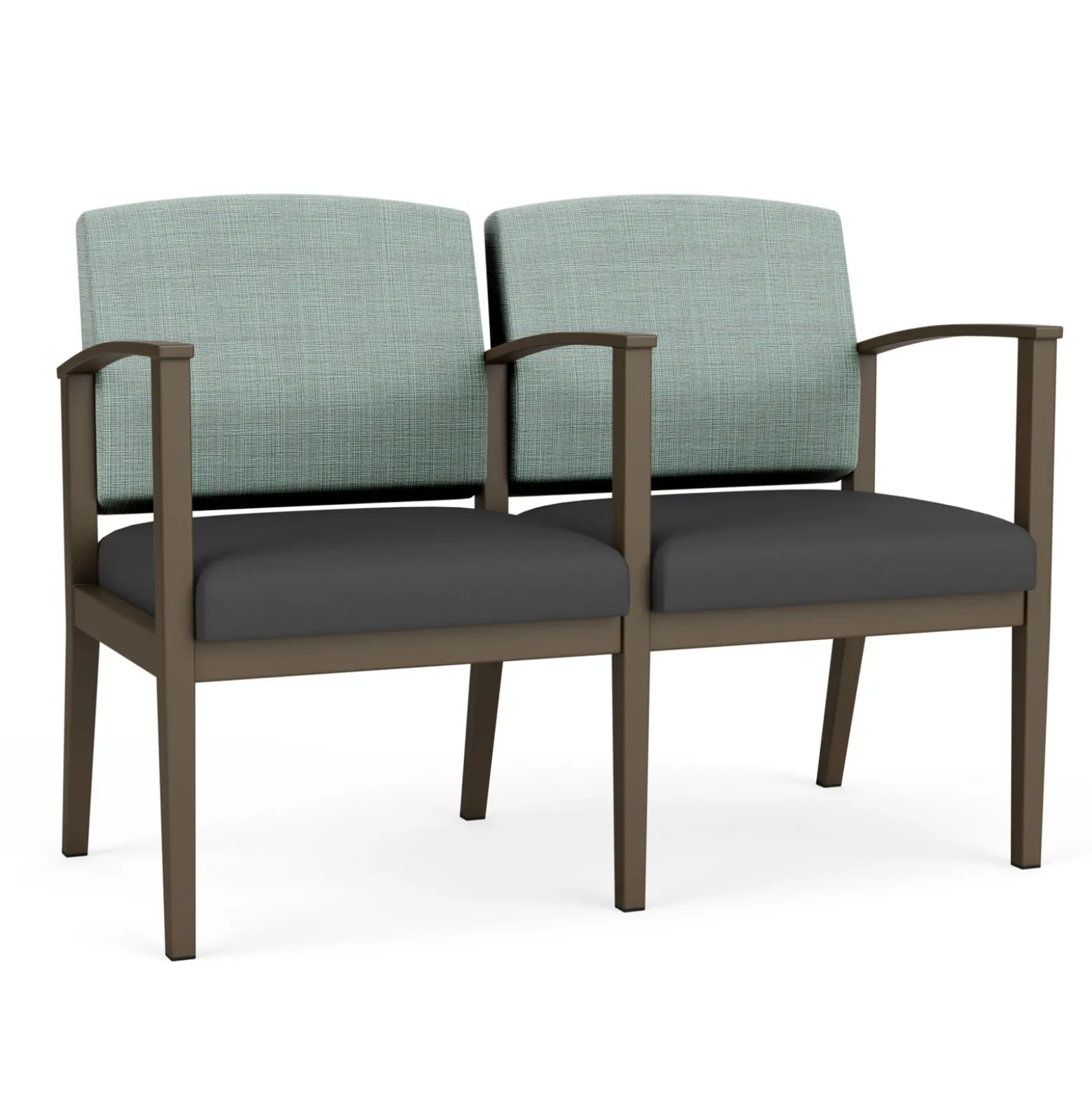 Mason Street Steel 2-Seater With Center Arm In Premium Upholstery