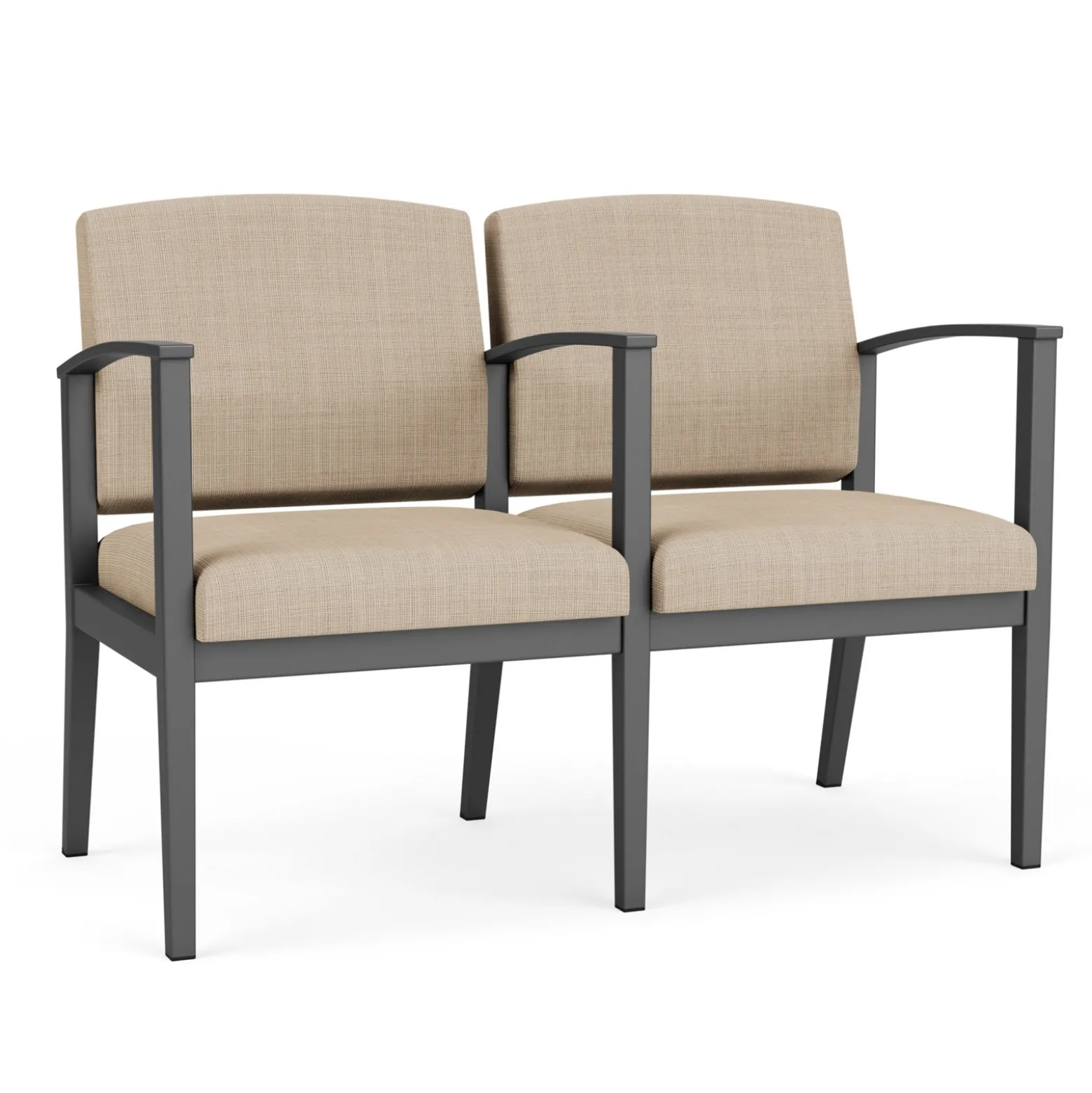Mason Street Steel 2-Seater With Center Arm In Premium Upholstery
