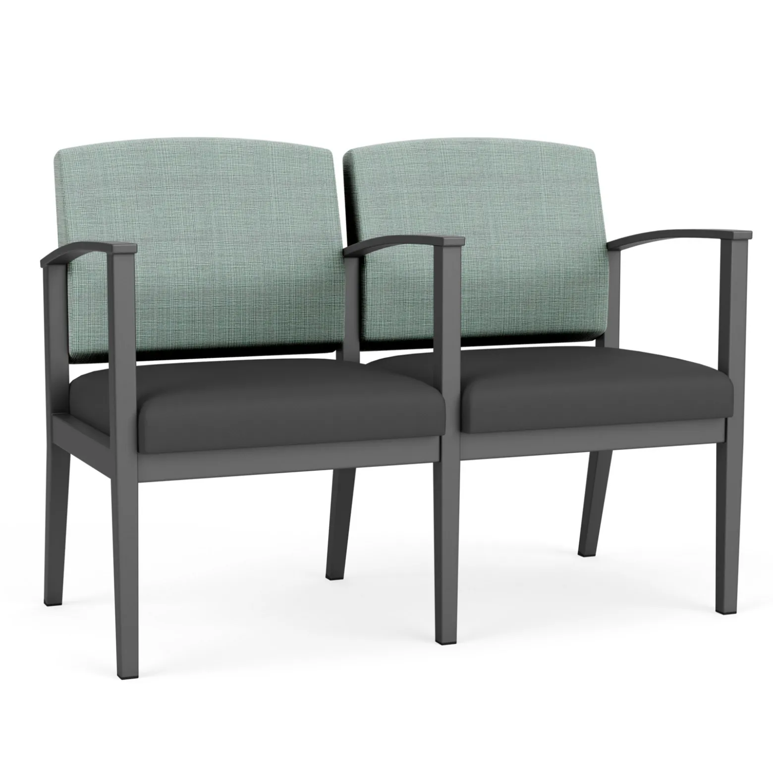 Mason Street Steel 2-Seater With Center Arm In Premium Upholstery