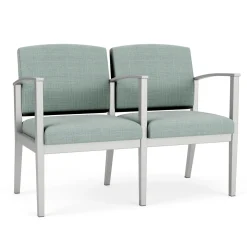 Mason Street Steel 2-Seater With Center Arm In Premium Upholstery