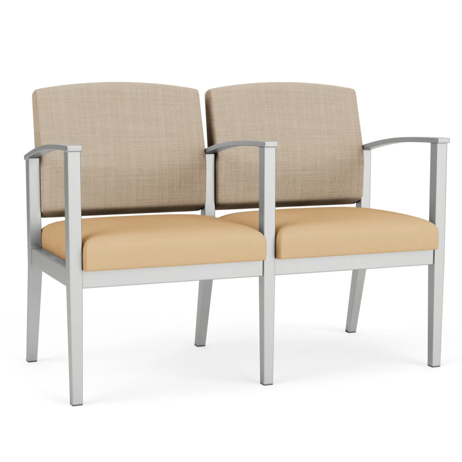 Mason Street Steel 2-Seater With Center Arm In Premium Upholstery