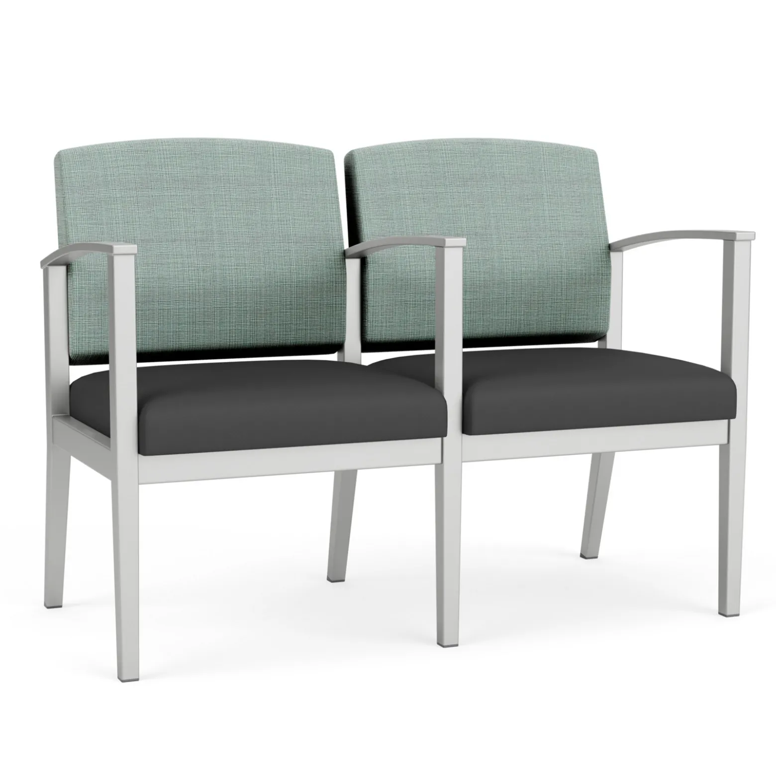 Mason Street Steel 2-Seater With Center Arm In Premium Upholstery