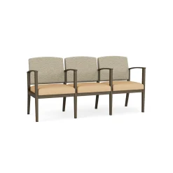 Mason Street Steel 3-Seater With Center Arms In Standard Upholstery