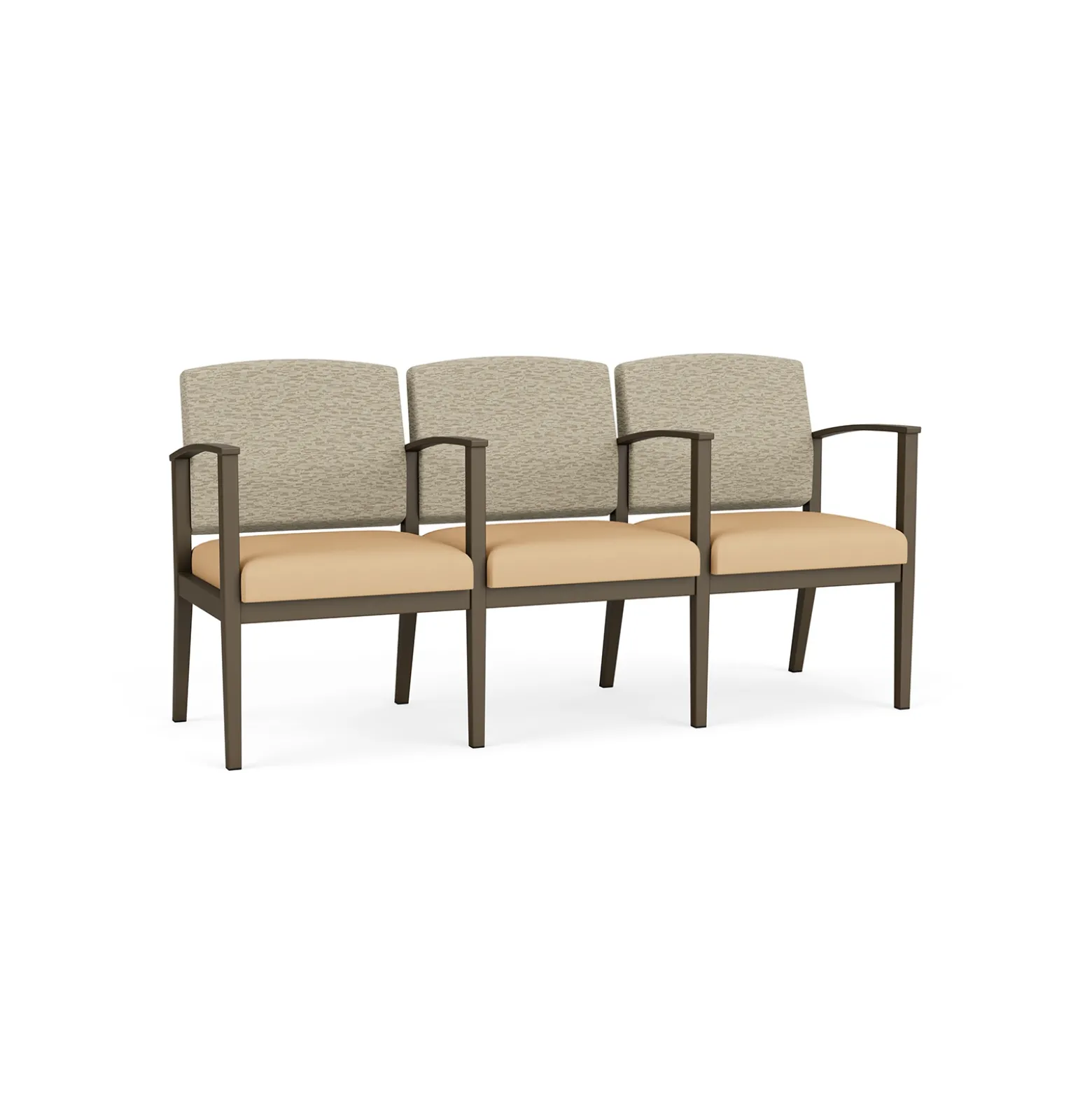 Mason Street Steel 3-Seater With Center Arms In Standard Upholstery
